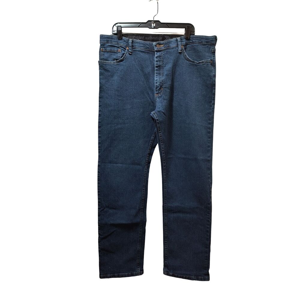 Vintage Wrangler Authentics Jeans 38x32 Straight Blue Stretch Denim 10ZM1CSDI
